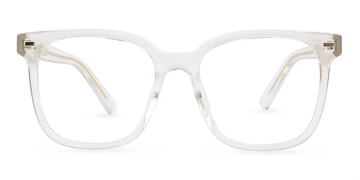 Clear Low Bridge Fit TR90 Trapezoid Eyeglasses - 8206